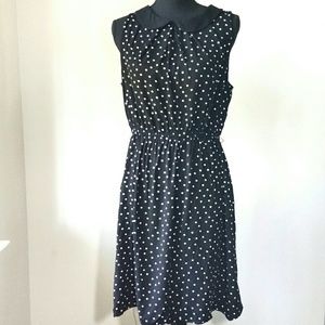 Elle sleeveless polka dot dress Size Medium